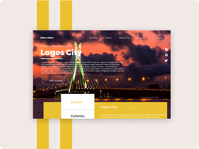 Landing Page : Lagos Nigeria animation app design flat illustration logo minimal typography ux vector