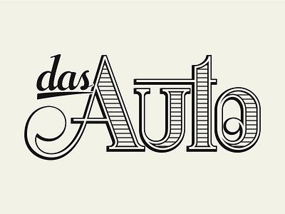 Das Auto graphic design handlettering lettering type typography