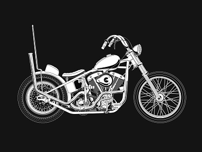 Juniors Chopper chopper design graphic design harley davidson illustration motorcycle tshirt design vector