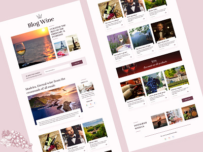 blog about wine blog design site ui ux vector web wine