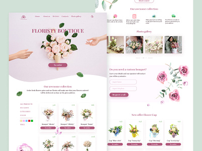 Florist Landing page design florist flower flower shop landing page uiux web