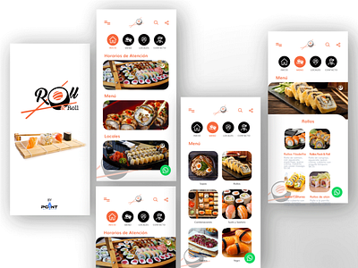 Roll & roll app and logo design android android app android app design android design app app design appdesign application branding design graphic design icon mobile mobile app mobile ui sushi sushi logo sushi roll ui ux