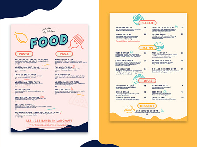 Restaurant Bar Menu Design