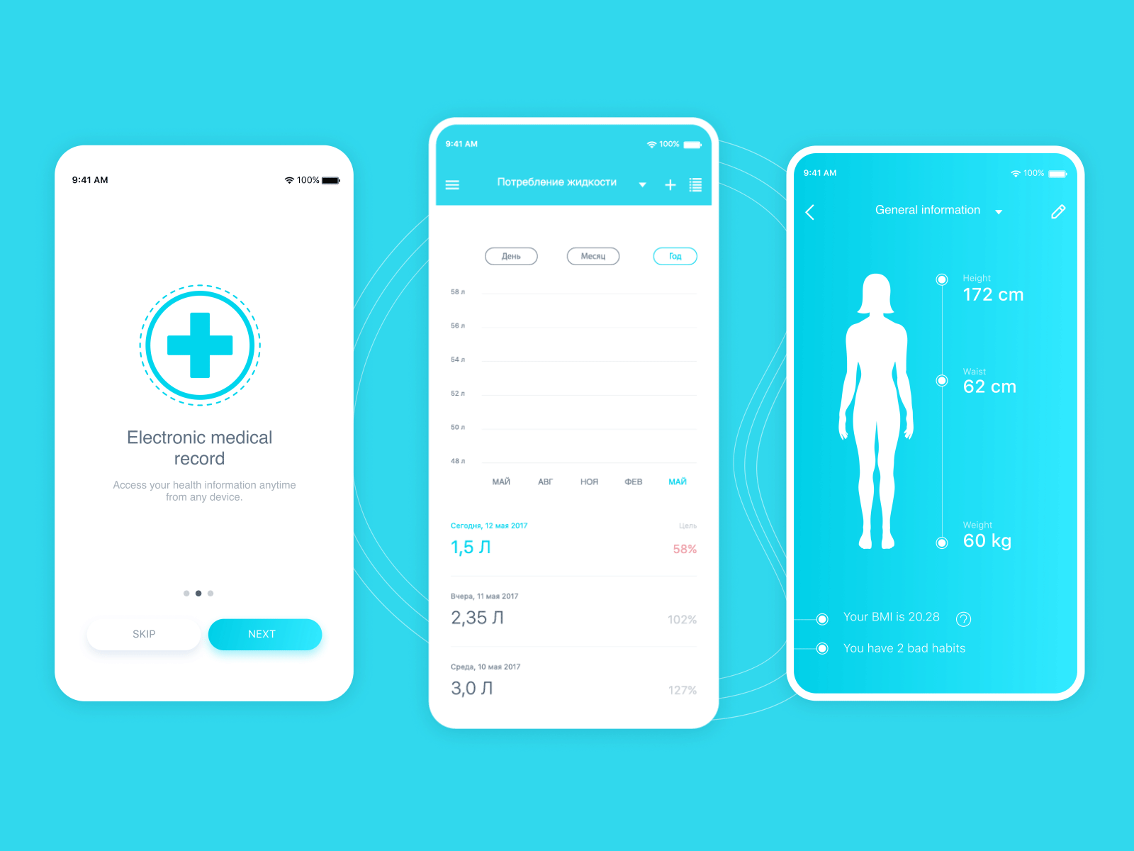 Medical mobile application for a Private Hospital android app application blue doctor healthcare hospital interaction interface ios medical medicine mobile mobile app ui ux