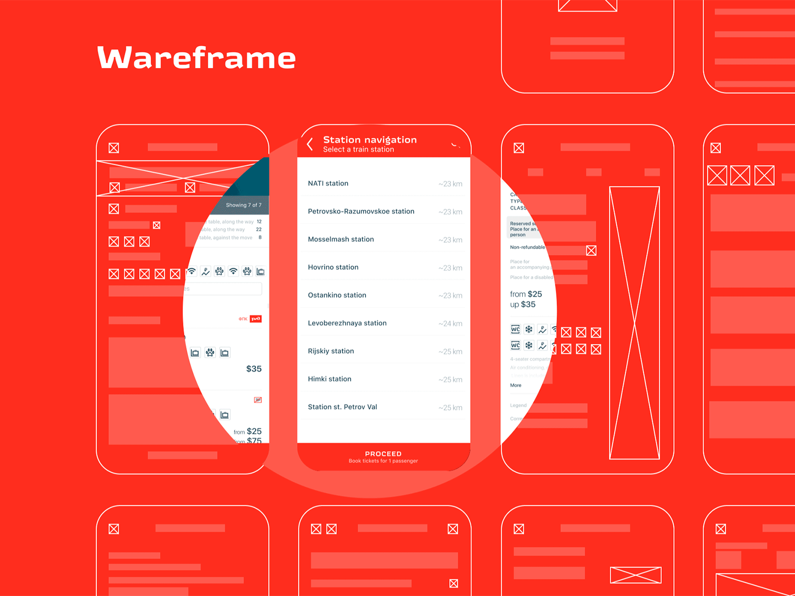 Railway Mobile App app application design illustration interface mobile mobile app prototype railway red train ui