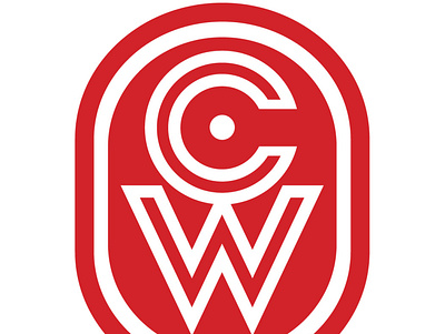 CW chop mark design logo printmaking wordmark