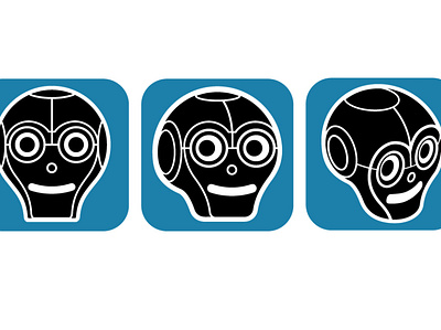 Andie App app app icon brand identity character identity illustration logo robot