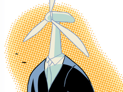 Windmill crossing energy illustration spot windmill