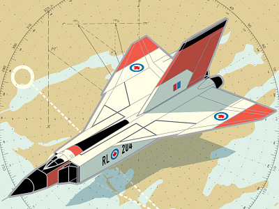 Avro Arrow arrow aviation diagram history illustration isometric jet vector