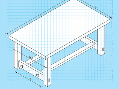 workbench blueprint build isometric plan table woodworking workbench