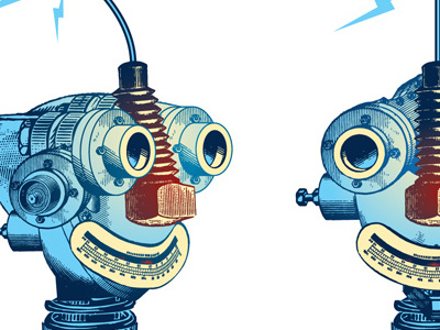 Robo Character study character collage illustration magazine robot