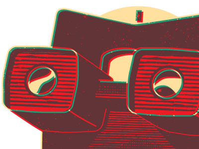 View-Master 3d illustration retro toy viewer