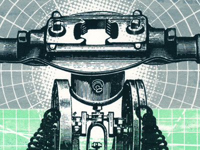 Mecanismos - Karakuri illustration mecanismos robot screenprint