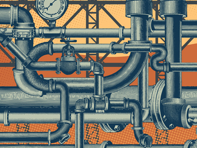 Pipeline collage environment illustration industry machine mechanical oil pipeline