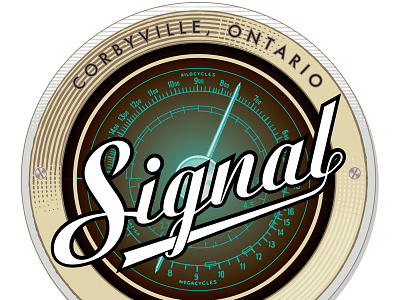 Signal Logo beer branding brewery craftbeer identity logo radio retro type