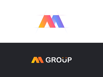 A.I.M. group logo design flat icon illustration logo ui