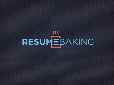 ResumeBaking Final Logo blue brand dark gotham rounded logo red textured