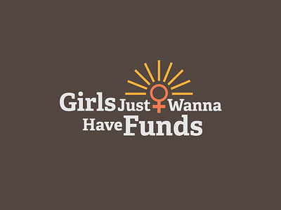 Girls Just Wanna Have Funds blog logo female empowerment feminine finance logo icon logo logo design logo for app