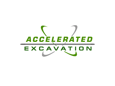 Accelerated Excavation brand identity icon logo logo design