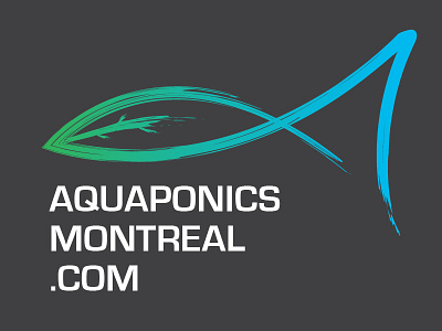 Aquaponics Montreal canada fish logo