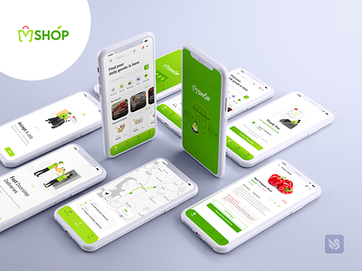 M Shop app development graphic design mobileapp web design