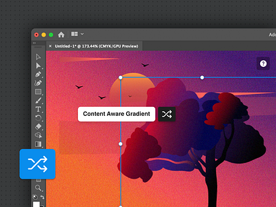 Content Aware Gradient for Illustrator adobe content aware digital imaging feature interaction design machinelearning ui ux