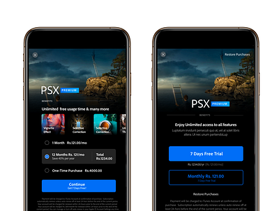 Premium / Subscription Experience interaction paywall photoshop purchase subscription ux
