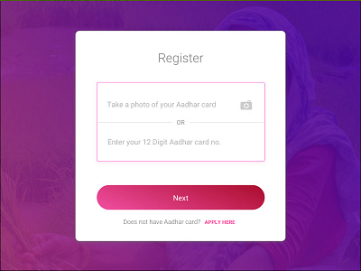 Register Page minimal registration sketch ui ux