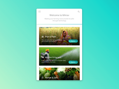 Home Page , Mrirav Agro app agro app interaction design smart farm ui ux