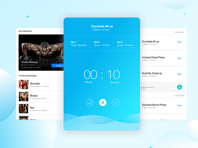 Fitness App fitness interaction landing page ui ux