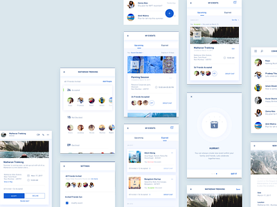 Event App / Calendar interaction organising event ui ux