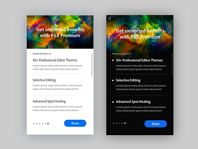 Premium Offering in PSX. clean ui interaction interaction design photoshop premium psx subscription subscription plus subscription plus ui ux