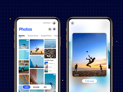 Photos App effects filters gallery image picker interaction design photos ui ux