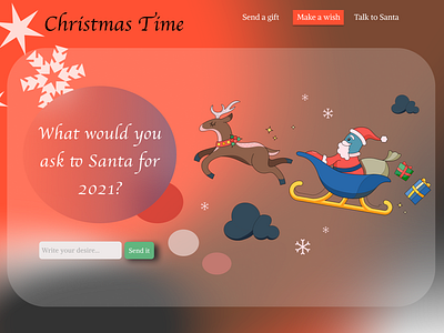 Christmas Landing Page christmas colours design figma illustration ux web