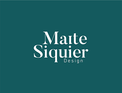 Personal Branding - Maite Siquier branding design graphic design logo logodesign personal branding personal logo typography