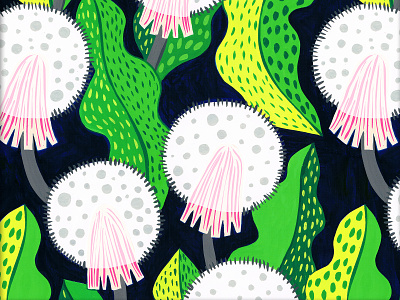 Botanical Pattern botanical botanical illustration botanical pattern flowers gouache illustraion painted pattern pattern art pattern design surface design