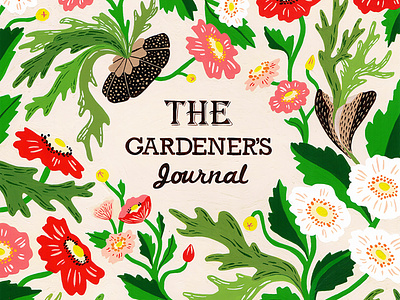Gardener's Journal art botanical botanical illustration floral flowers garden gouache illustraion journal nature painted pattern