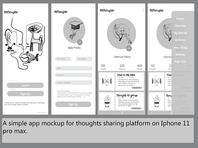 MyThoughts app art design icon illustration illustrator minimal ui vector