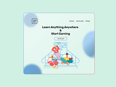 Learning Platform UI illustration minimal ui vector