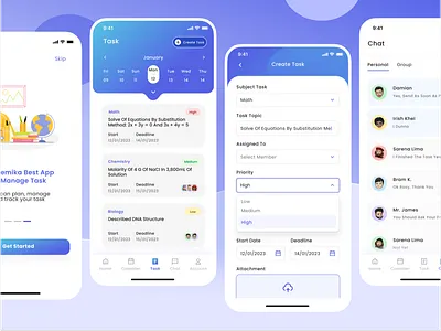 School Task App mobile app mobile app design product design schoolapp schooltask schooltaskui schooltaskuidesign schooluidesign taskuidesign ui uidesign
