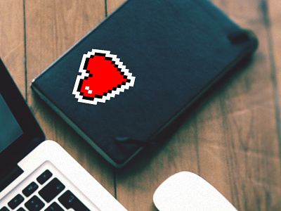 Heart - Sticker Mule Playoff heart pixel sticker