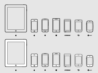 Outline Mobile Devices (.ai) ai devices outline vector