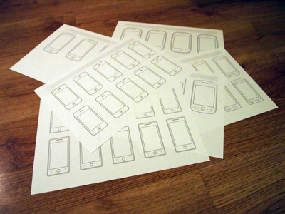 Mobile Sketching Templates design mobile pdf template