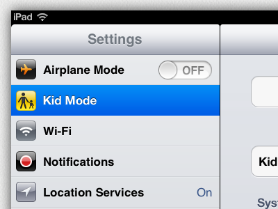 iOS Kid Mode Concept concept ios