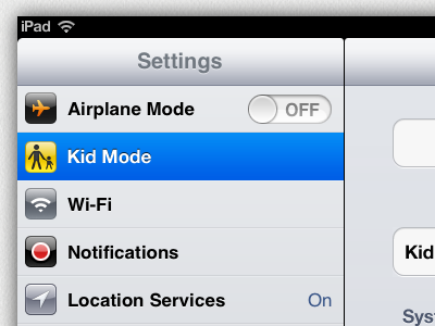 iOS Kid Mode Concept
