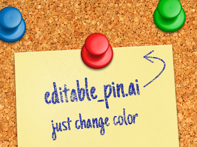 Editable Pin (.AI) ai editable free vector