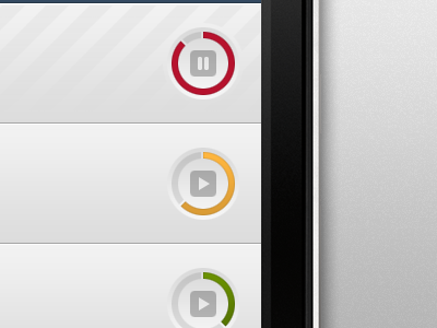 Task Progress gradient gray ui