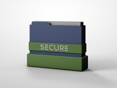 Your Files are Secure 3d c4d fun icon low poly model mograph secure