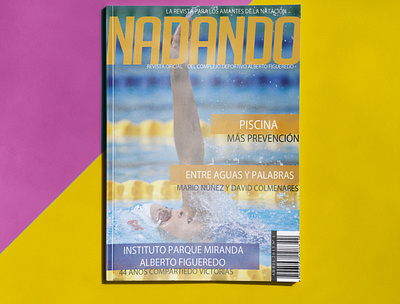 Diseño Revista NADANDO (Portada) branding design diseño gráfico editorial design illustration