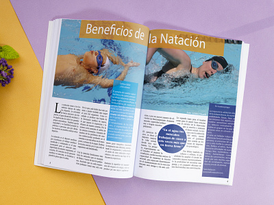 Diseño de Revista NADANDO (Paginas) branding design diseño gráfico editorial design illustration